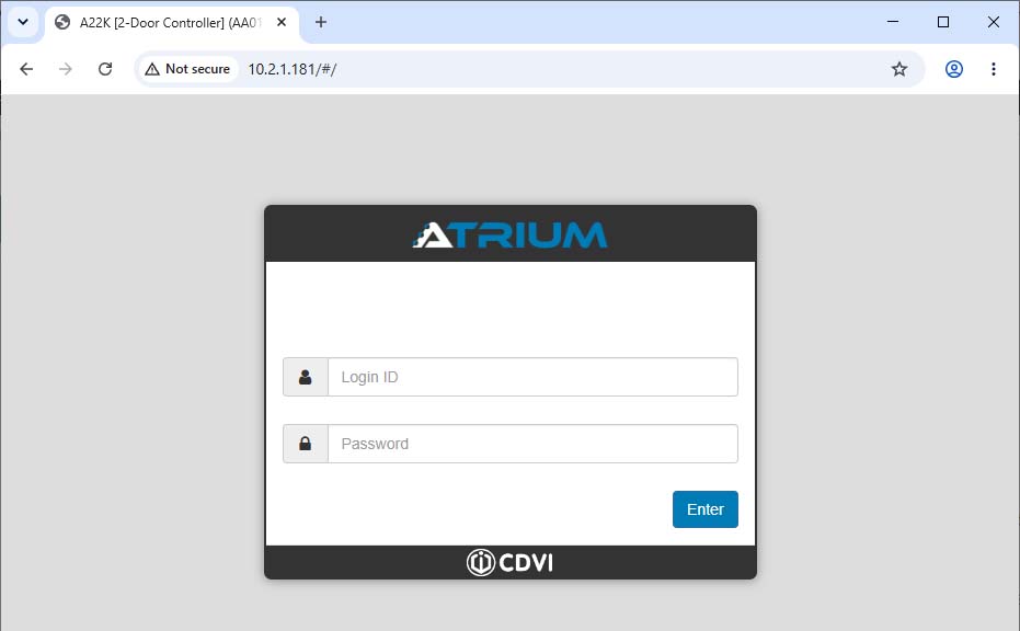 CDVI Atrium Web Login